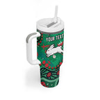 Personalized South Sydney Rabbitohs Tumbler With Handle Aboriginal Pattern with Graffiti Style Design