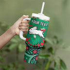Personalized South Sydney Rabbitohs Tumbler With Handle Aboriginal Pattern with Graffiti Style Design
