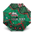 Personalized South Sydney Rabbitohs Umbrella Aboriginal Pattern with Graffiti Style Design