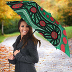 Personalized South Sydney Rabbitohs Umbrella Aboriginal Pattern with Graffiti Style Design