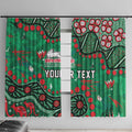 Personalized South Sydney Rabbitohs Window Curtain Aboriginal Pattern with Graffiti Style Design