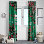 Personalized South Sydney Rabbitohs Window Curtain Aboriginal Pattern with Graffiti Style Design
