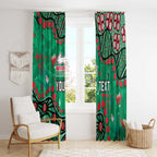 Personalized South Sydney Rabbitohs Window Curtain Aboriginal Pattern with Graffiti Style Design