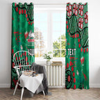 Personalized South Sydney Rabbitohs Window Curtain Aboriginal Pattern with Graffiti Style Design