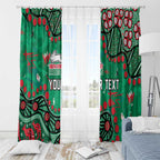 Personalized South Sydney Rabbitohs Window Curtain Aboriginal Pattern with Graffiti Style Design