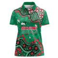 Personalized South Sydney Rabbitohs Women Polo Shirt Aboriginal Pattern with Graffiti Style Design
