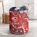 Personalized St. George Illawarra Dragons Laundry Basket Aboriginal Pattern with Graffiti Style Design