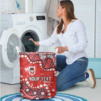 Personalized St. George Illawarra Dragons Laundry Basket Aboriginal Pattern with Graffiti Style Design
