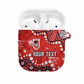 Personalized St. George Illawarra Dragons AirPods Case Aboriginal Pattern with Graffiti Style Design