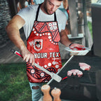 Personalized St. George Illawarra Dragons Apron Aboriginal Pattern with Graffiti Style Design