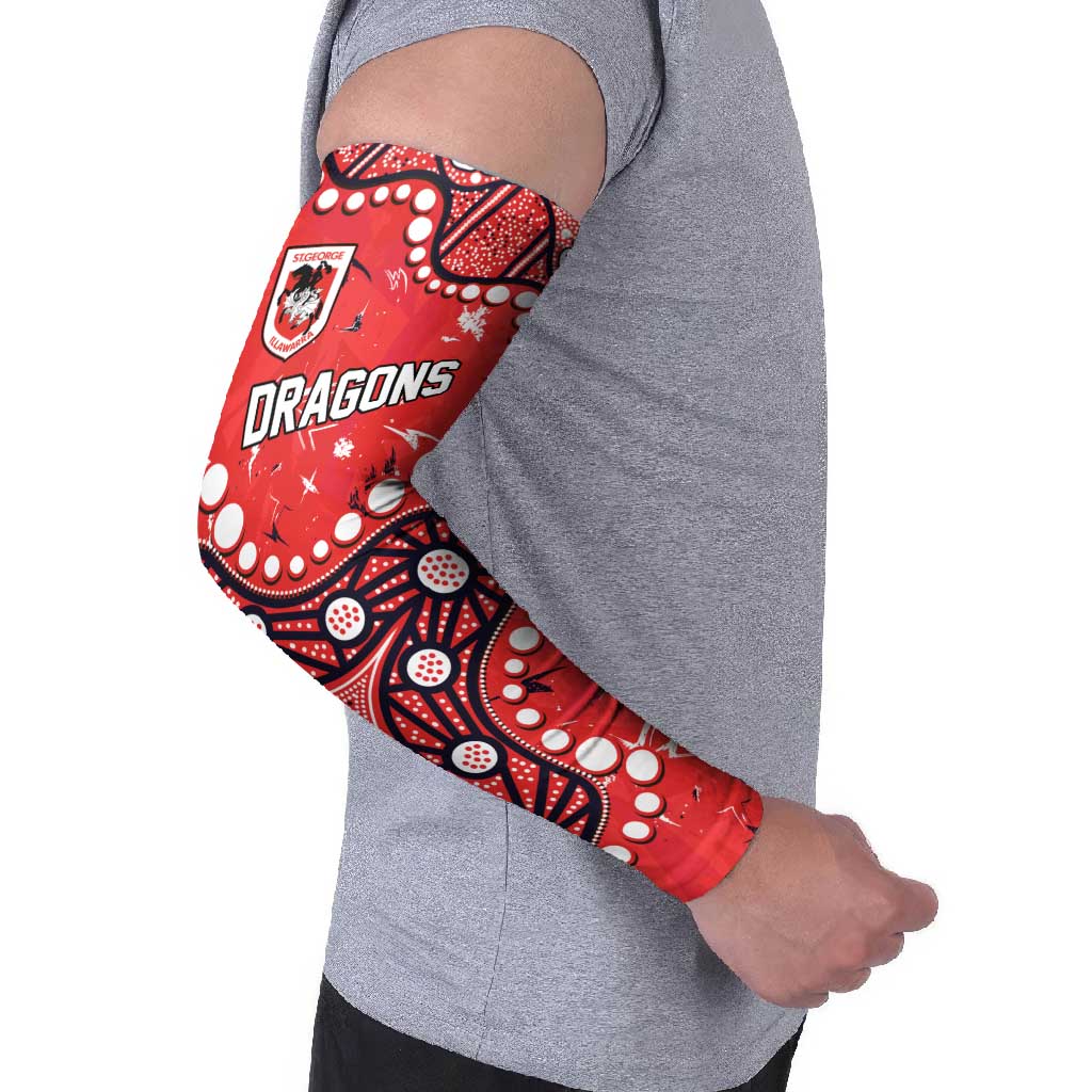 Personalized St. George Illawarra Dragons Arm Sleeves Aboriginal Pattern with Graffiti Style Design