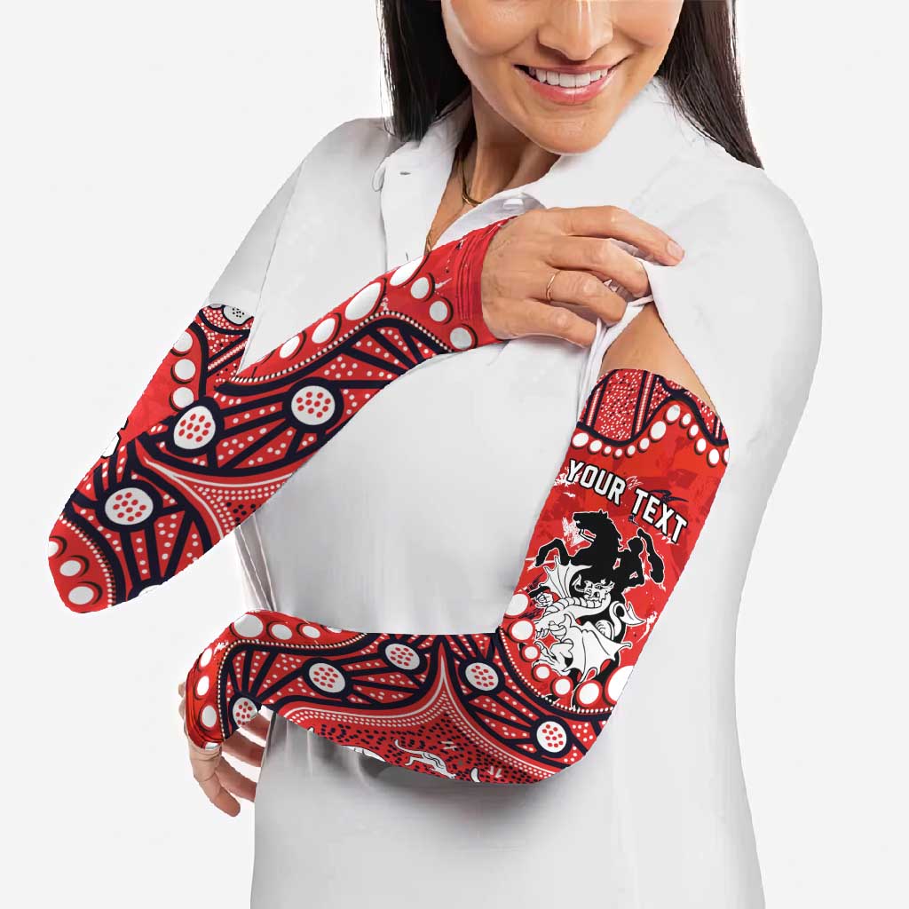 Personalized St. George Illawarra Dragons Arm Sleeves Aboriginal Pattern with Graffiti Style Design