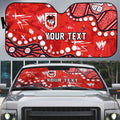 Personalized St. George Illawarra Dragons Auto Sun Shade Aboriginal Pattern with Graffiti Style Design