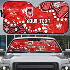 Personalized St. George Illawarra Dragons Auto Sun Shade Aboriginal Pattern with Graffiti Style Design