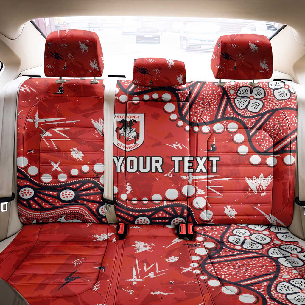 Personalized St. George Illawarra Dragons Back Car Seat Cover Aboriginal Pattern with Graffiti Style Design