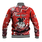 Personalized St. George Illawarra Dragons Baseball Jacket Aboriginal Pattern with Graffiti Style Design