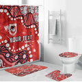 Personalized St. George Illawarra Dragons Bathroom Set Aboriginal Pattern with Graffiti Style Design
