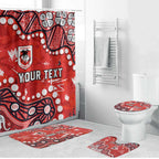 Personalized St. George Illawarra Dragons Bathroom Set Aboriginal Pattern with Graffiti Style Design