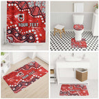 Personalized St. George Illawarra Dragons Bathroom Set Aboriginal Pattern with Graffiti Style Design