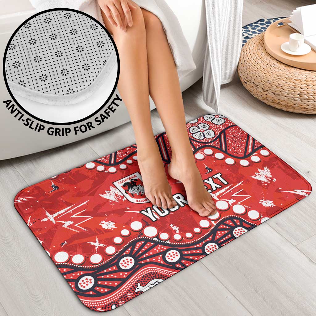 Personalized St. George Illawarra Dragons Bathroom Set Aboriginal Pattern with Graffiti Style Design