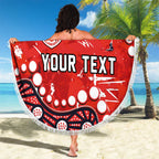 Personalized St. George Illawarra Dragons Beach Blanket Aboriginal Pattern with Graffiti Style Design