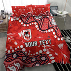 Personalized St. George Illawarra Dragons Bedding Set Aboriginal Pattern with Graffiti Style Design
