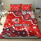 Personalized St. George Illawarra Dragons Bedding Set Aboriginal Pattern with Graffiti Style Design