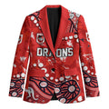Personalized St. George Illawarra Dragons Blazer Aboriginal Pattern with Graffiti Style Design