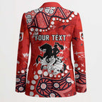 Personalized St. George Illawarra Dragons Blazer Aboriginal Pattern with Graffiti Style Design