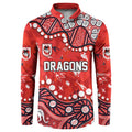 Personalized St. George Illawarra Dragons Button Sweatshirt Aboriginal Pattern with Graffiti Style Design