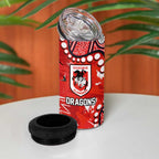 Personalized St. George Illawarra Dragons 4 in 1 Can Cooler Tumbler Aboriginal Pattern with Graffiti Style Design