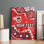 Personalized St. George Illawarra Dragons Canvas Wall Art Aboriginal Pattern with Graffiti Style Design