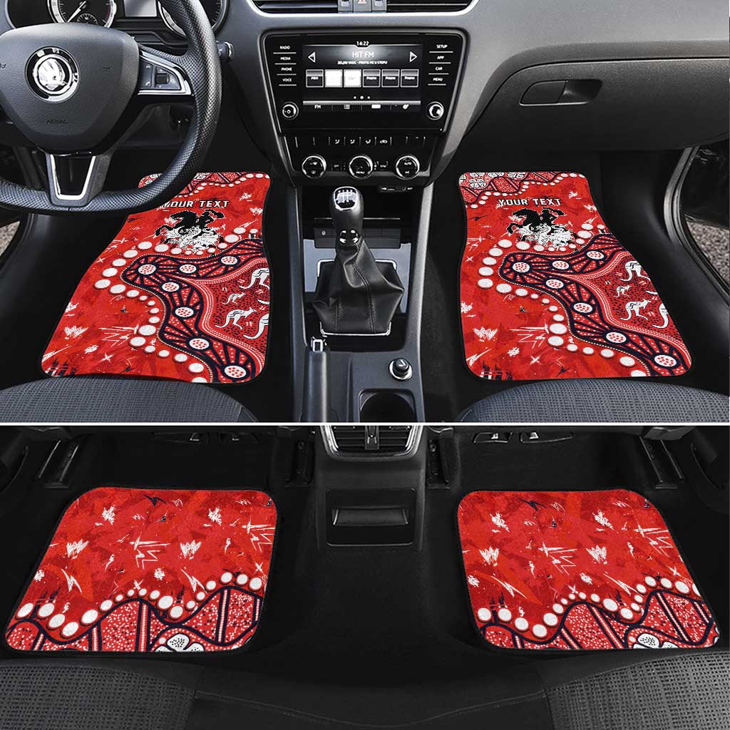 Personalized St. George Illawarra Dragons Car Mats Aboriginal Pattern with Graffiti Style Design