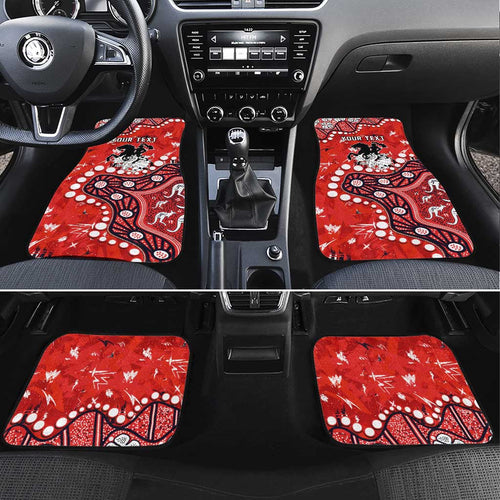 Personalized St. George Illawarra Dragons Car Mats Aboriginal Pattern with Graffiti Style Design