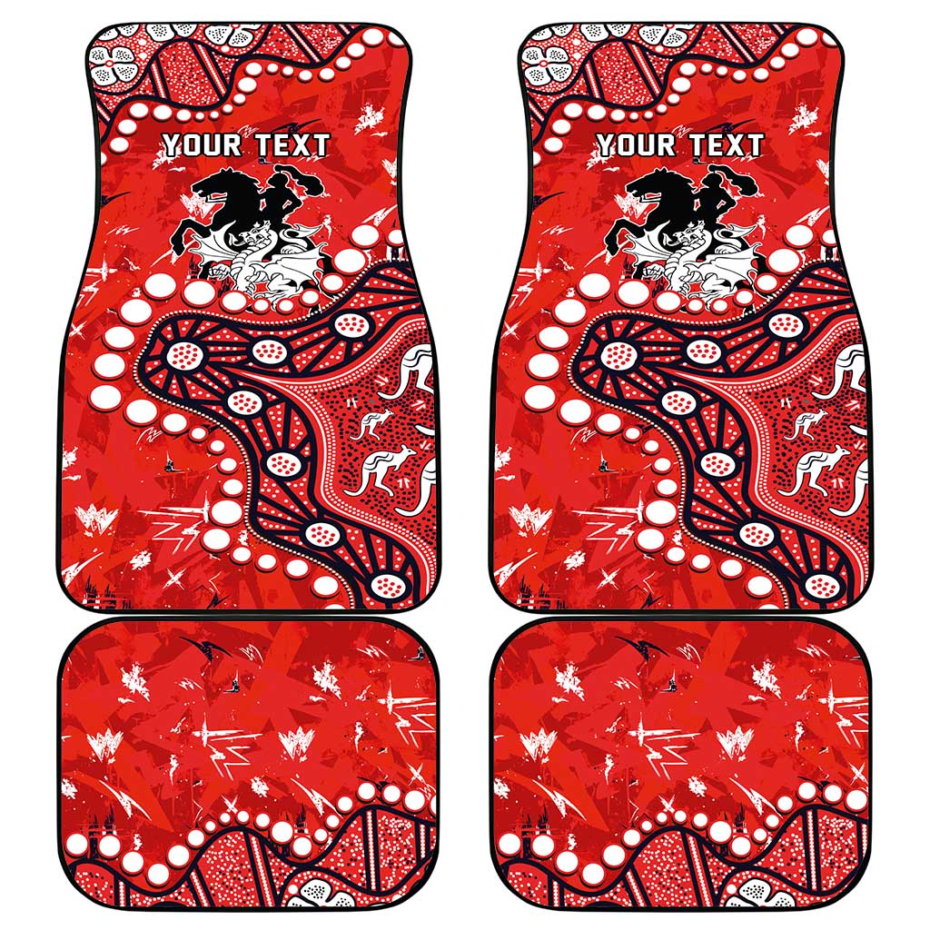 Personalized St. George Illawarra Dragons Car Mats Aboriginal Pattern with Graffiti Style Design
