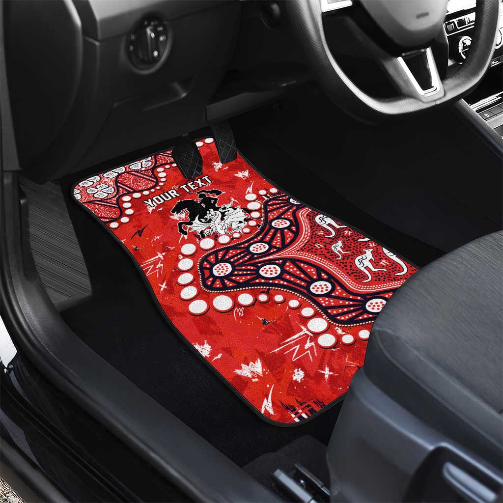Personalized St. George Illawarra Dragons Car Mats Aboriginal Pattern with Graffiti Style Design