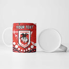 Personalized St. George Illawarra Dragons Ceramic Mug Aboriginal Pattern with Graffiti Style Design