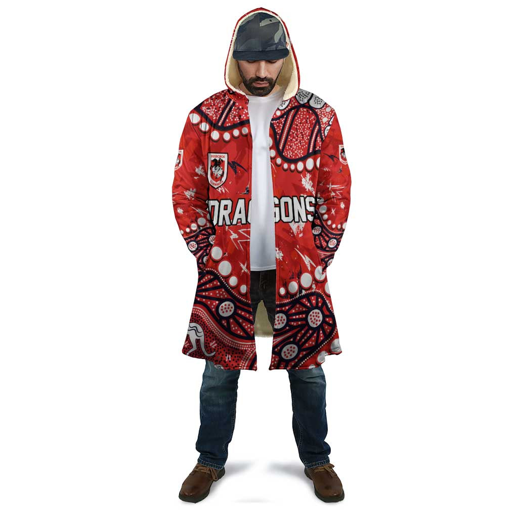 Personalized St. George Illawarra Dragons Cloak Aboriginal Pattern with Graffiti Style Design
