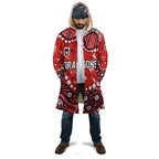 Personalized St. George Illawarra Dragons Cloak Aboriginal Pattern with Graffiti Style Design
