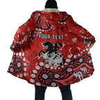 Personalized St. George Illawarra Dragons Cloak Aboriginal Pattern with Graffiti Style Design