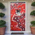Personalized St. George Illawarra Dragons Door Cover Aboriginal Pattern with Graffiti Style Design