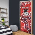 Personalized St. George Illawarra Dragons Door Cover Aboriginal Pattern with Graffiti Style Design