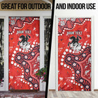 Personalized St. George Illawarra Dragons Door Cover Aboriginal Pattern with Graffiti Style Design