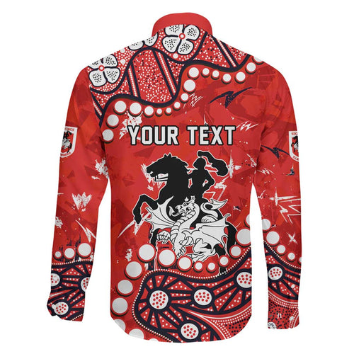 Personalized St. George Illawarra Dragons Family Matching Tank Maxi Dress and Hawaiian Shirt Aboriginal Pattern with Graffiti Style Design