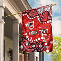 Personalized St. George Illawarra Dragons Garden Flag Aboriginal Pattern with Graffiti Style Design