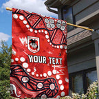 Personalized St. George Illawarra Dragons Garden Flag Aboriginal Pattern with Graffiti Style Design