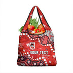 Personalized St. George Illawarra Dragons Grocery Bag Aboriginal Pattern with Graffiti Style Design