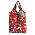 Personalized St. George Illawarra Dragons Grocery Bag Aboriginal Pattern with Graffiti Style Design