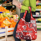 Personalized St. George Illawarra Dragons Grocery Bag Aboriginal Pattern with Graffiti Style Design