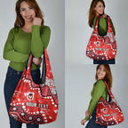 Personalized St. George Illawarra Dragons Grocery Bag Aboriginal Pattern with Graffiti Style Design